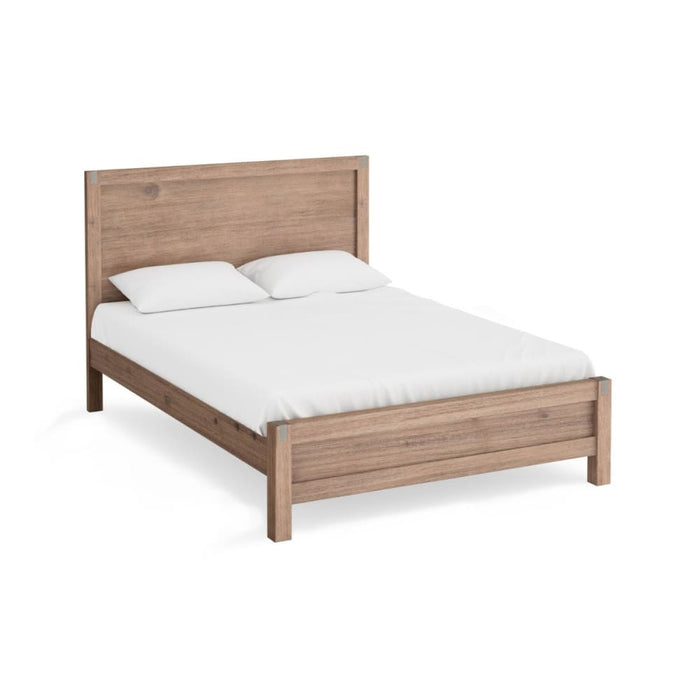 Bed Frame Single Size in Solid Wood Veneered Acacia Bedroom