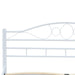 Bed Frame White Metal 137x187 Cm Xaixtl