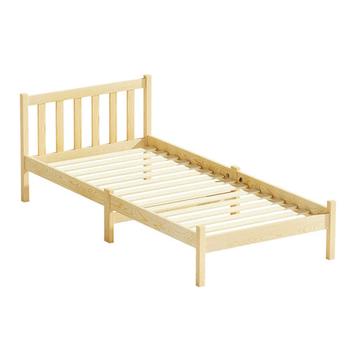 Bed Frame Wooden Single Size Sofie Pine Timber Mattress