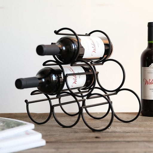 Free Standing Wine Bottle Holder Rack For Bar Cabinet
