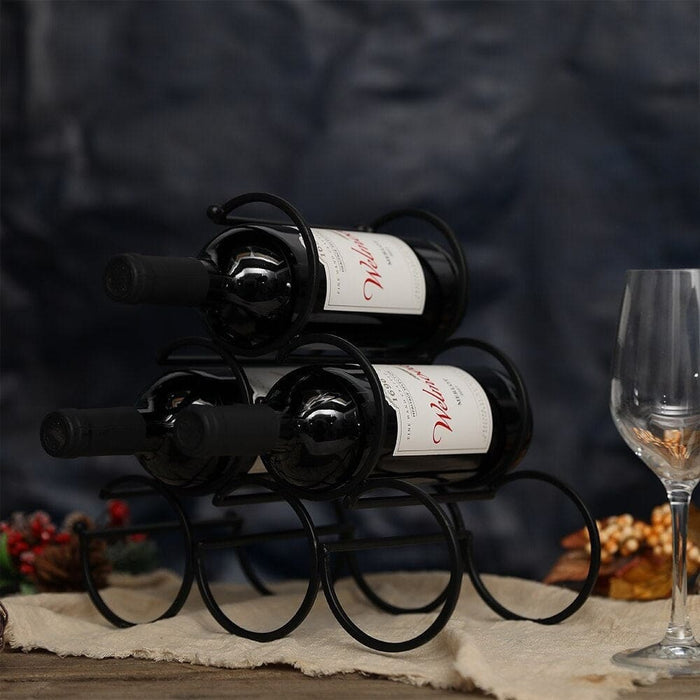 Free Standing Wine Bottle Holder Rack For Bar Cabinet