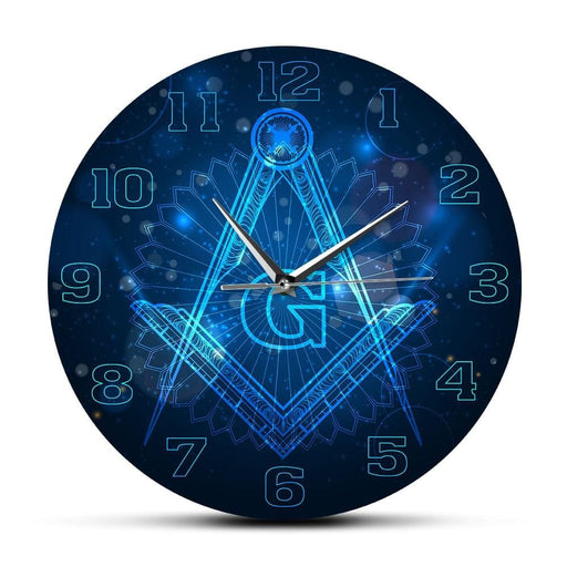 Freemason Logo Silent Non - ticking Wall Clock Master Mason
