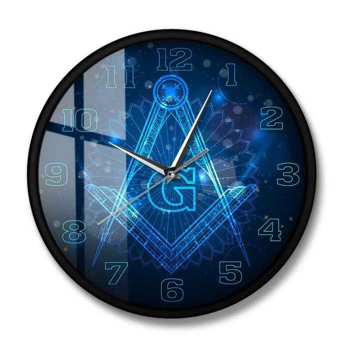 Freemason Logo Silent Non-ticking Wall Clock Master Mason