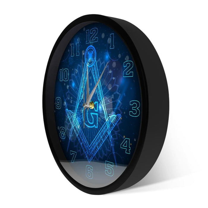 Freemason Logo Silent Non-ticking Wall Clock Master Mason