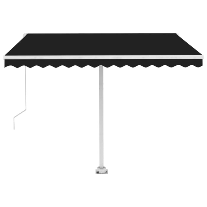 Freestanding Manual Retractable Awning 300x250 Cm Anthracite