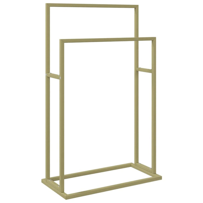 Freestanding Towel Rack Gold 48x24x78.5 Cm Iron Tatbnk