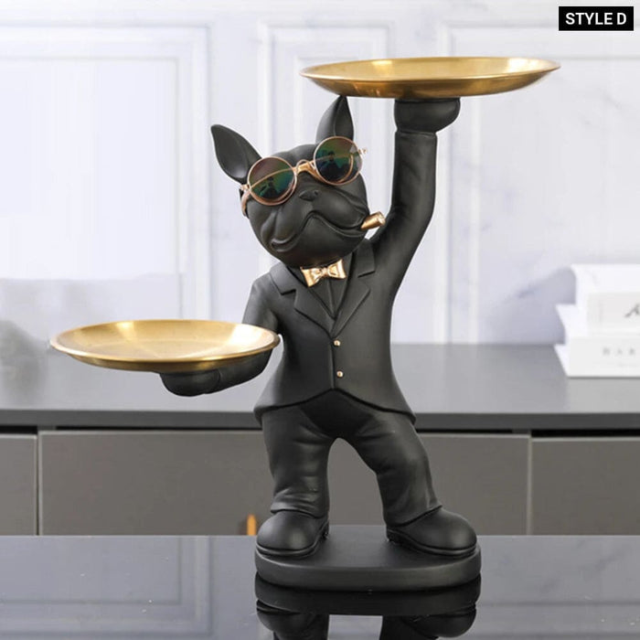 French Bulldog Resin Statue for Home Decor