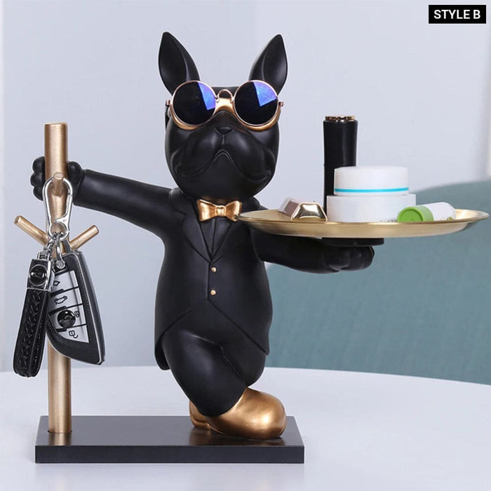 French Bulldog Resin Statue for Home Decor