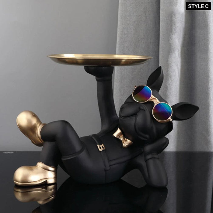 French Bulldog Resin Statue for Home Decor