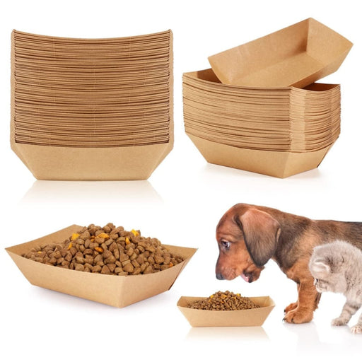 Eco - friendly Convenient Paper Serving Food Tray For Dog