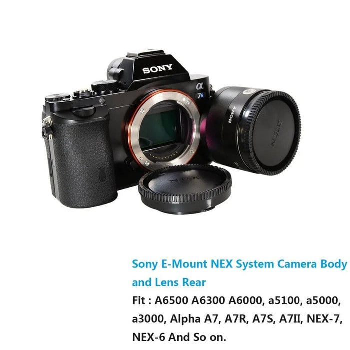 Nex Front Camera Body Cap + rear Lens Cap Cover for Sony