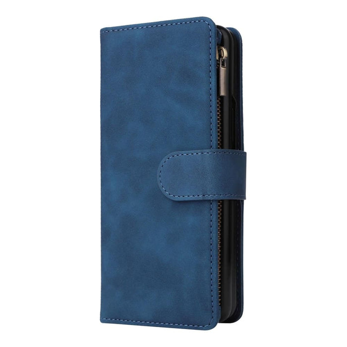 Frosted Leather Zip Wallets For Samsung Galaxy z Fold 4