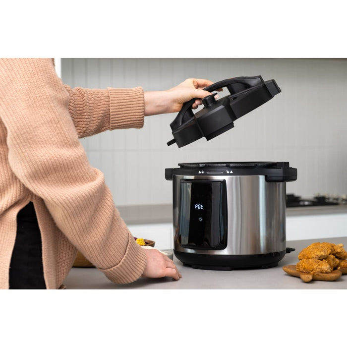 6l Air Fryer + Pressure Cooker (silver) Kitchen Appliance