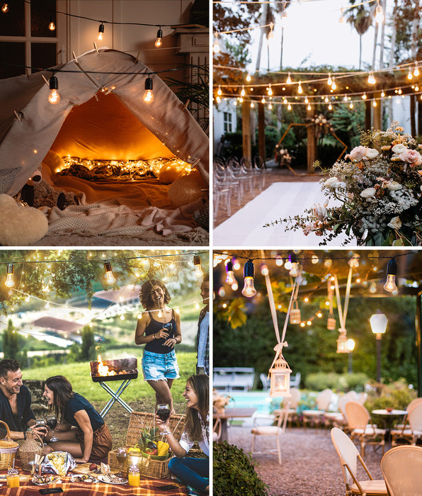 120M Led Festoon String Lights Christmas Wedding Party Outdoor Waterproof