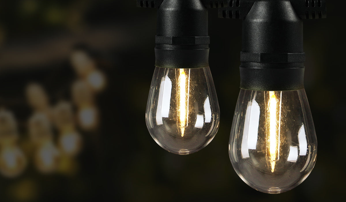 20M Solar Led Festoon String Lights Christmas Waterproof Outdoor Garden