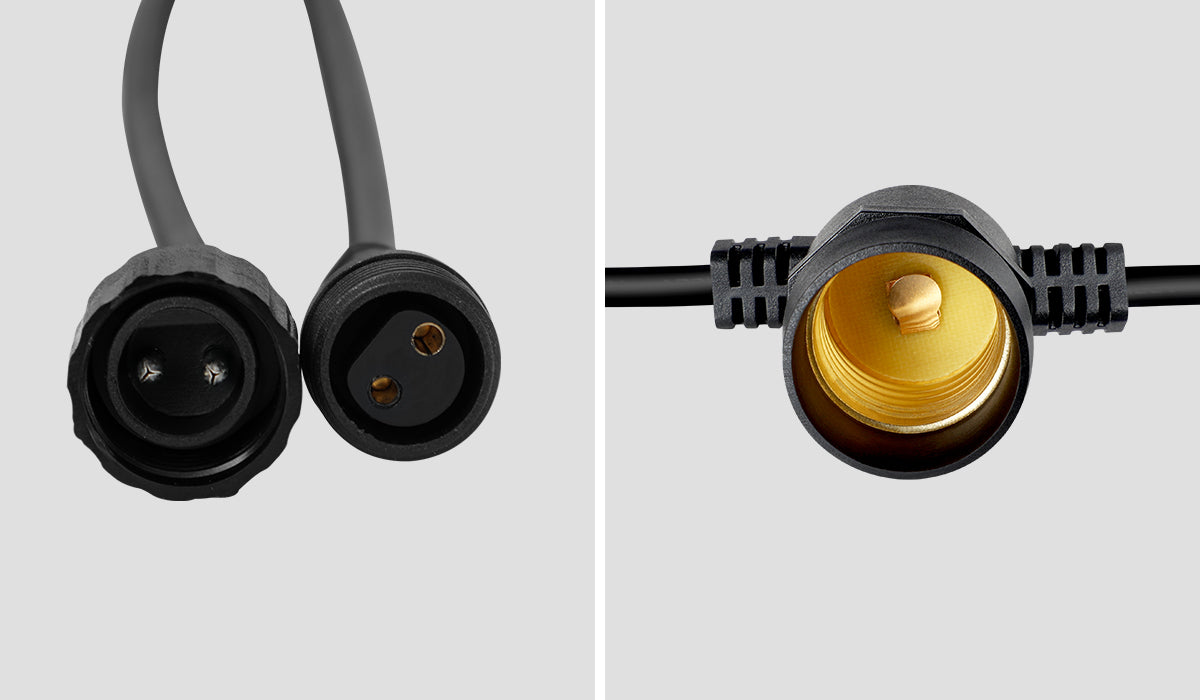 20M Solar Led Festoon String Lights Christmas Waterproof Outdoor Garden