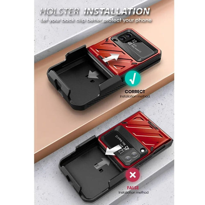 Full - body Dual Layer Rugged Protective Case With Holster