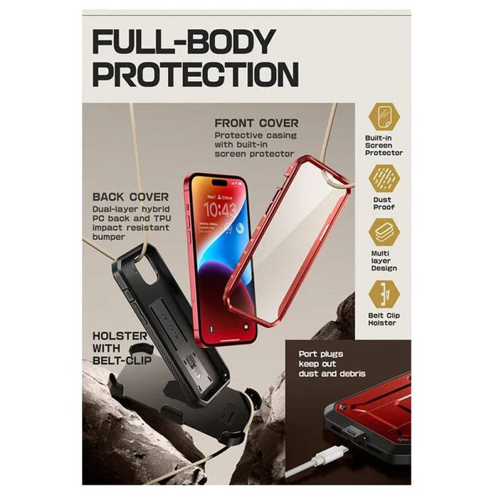 Full-body Heavy Duty Rugged Case with Built-in Screen