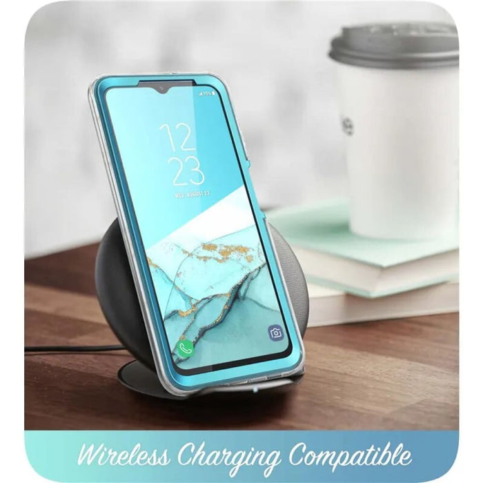 Full-body Marble Rugged Cover with Built-in Screen