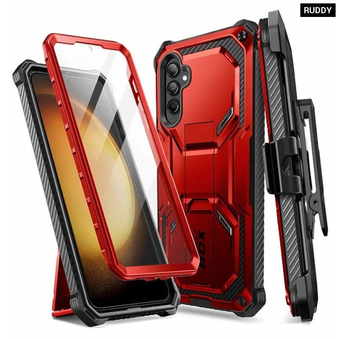 Full-body Rugged Case with Built-in Screen Protector