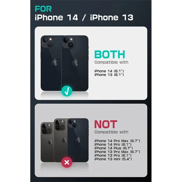 Full Body Rugged Case with Camera Cover Compatible Magsafe