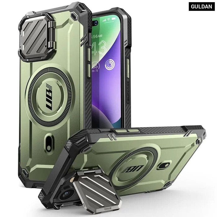 Full Body Rugged Case with Camera Cover Compatible Magsafe