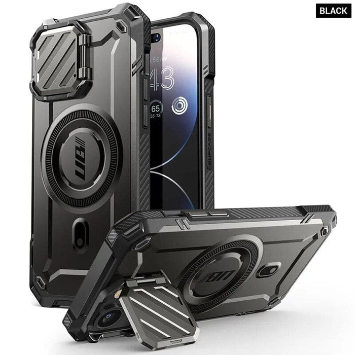Full Body Rugged Case with Camera Cover Compatible Magsafe