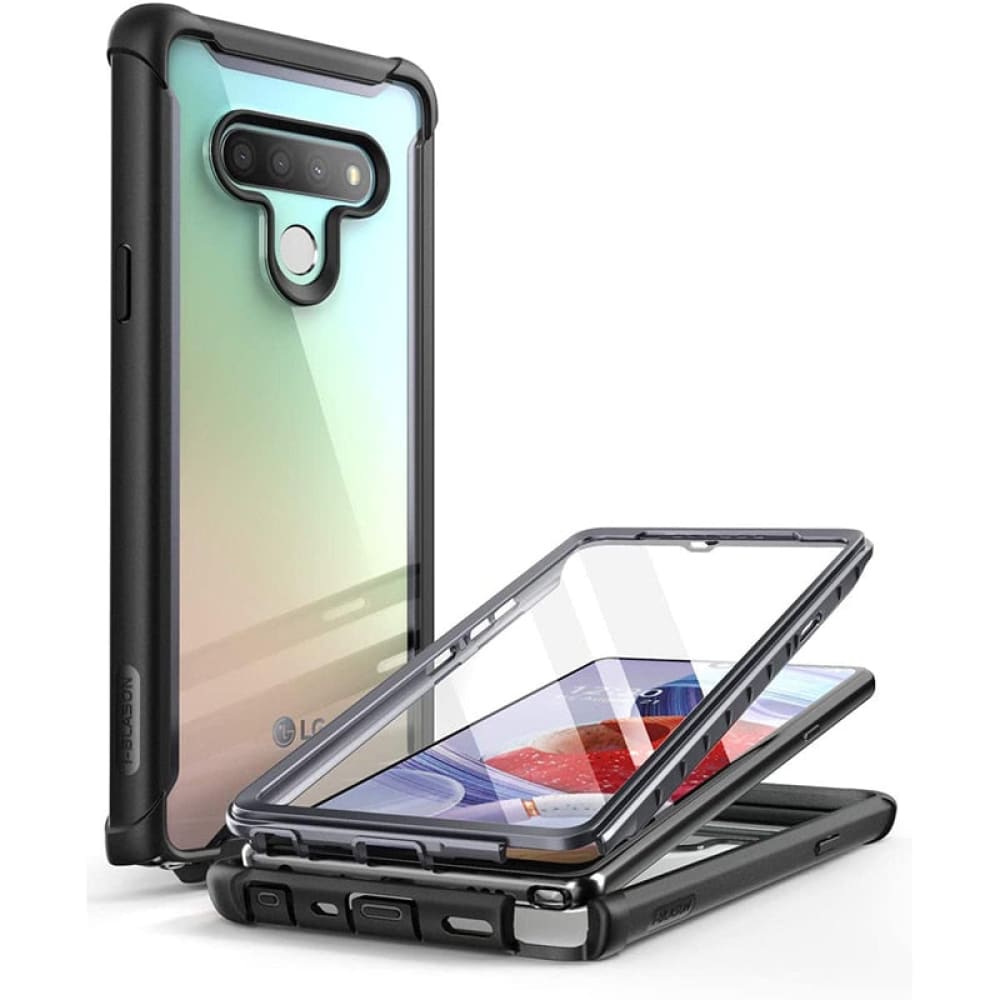Full - body Rugged Clear Bumper Case With Built - in Screen