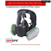 Full Face Anti Fog Gas Mask for Industrial Painting