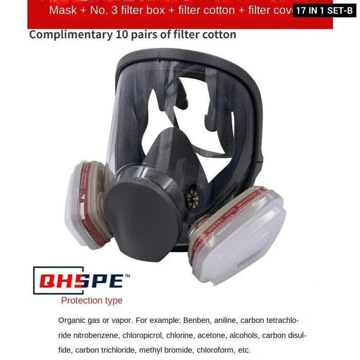 Full Face Anti Fog Gas Mask for Industrial Painting