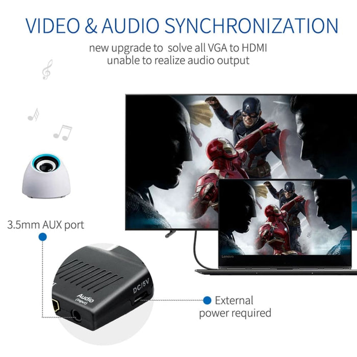 Full Hd Vga to Hdmi Video Output 1080p Converter Adapter