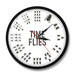Funny Flies Inspired Time Wall Clock No Numbers Infinite
