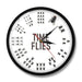 Funny Flies Inspired Time Wall Clock no Numbers Infinite