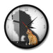 Funny Cat with Lion Shadow Conceptual Wall Clock Home Decor