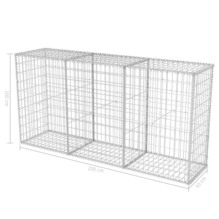 Gabion Basket Galvanised Steel 200x50x100 Cm Oaxppx