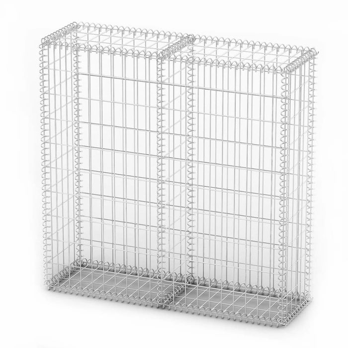Gabion Basket with Lids Galvanised Wire 100 x 30 Cm Oaobao