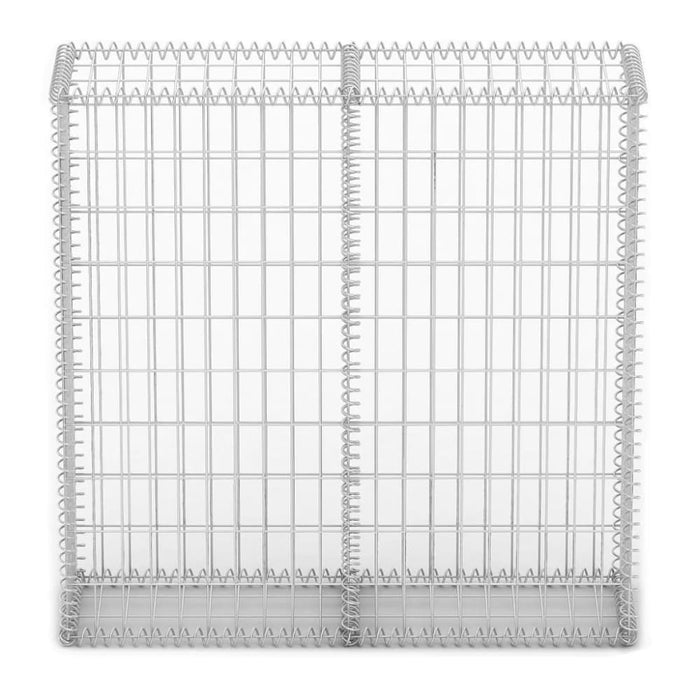 Gabion Basket with Lids Galvanised Wire 100 x 30 Cm Oaobao