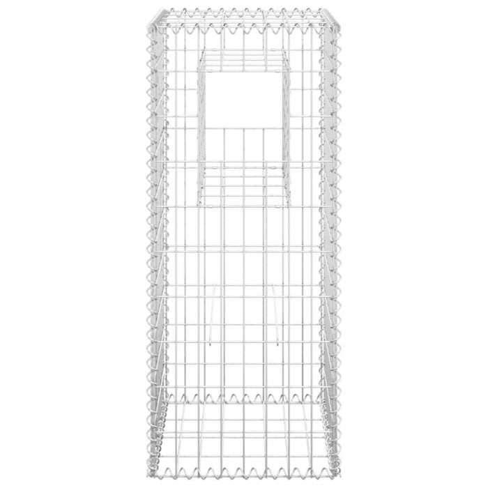 Gabion Basket Posts 2 Pcs 40x40x100 Cm Iron Opoxlo