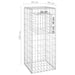 Gabion Basket Posts 2 Pcs 40x40x100 Cm Iron Opoxlo