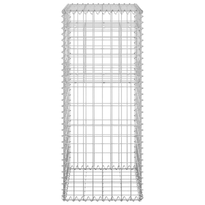 Gabion Basket Posts 2 Pcs 40x40x100 Cm Iron Opoxlo