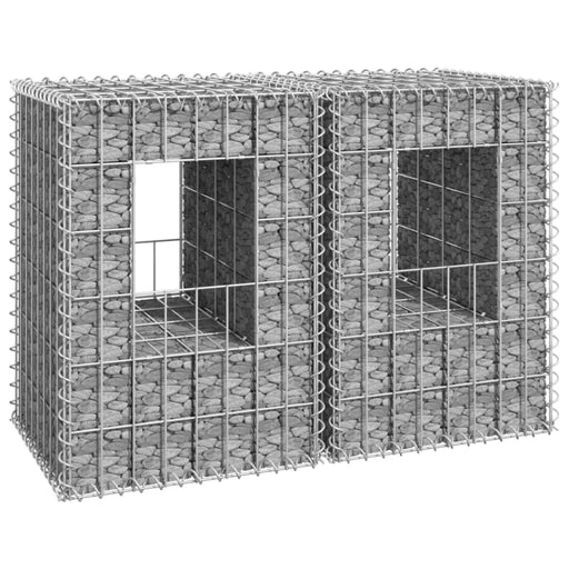 Gabion Basket Posts 2 Pcs 40x40x60 Cm Iron Opoxpk