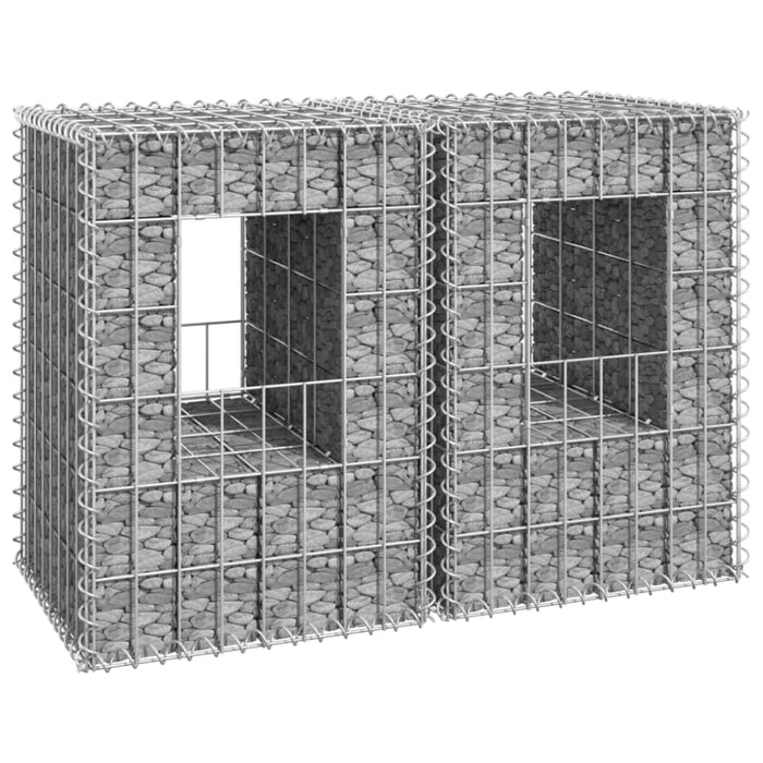Gabion Basket Posts 2 Pcs 40x40x60 Cm Iron Opoxpk