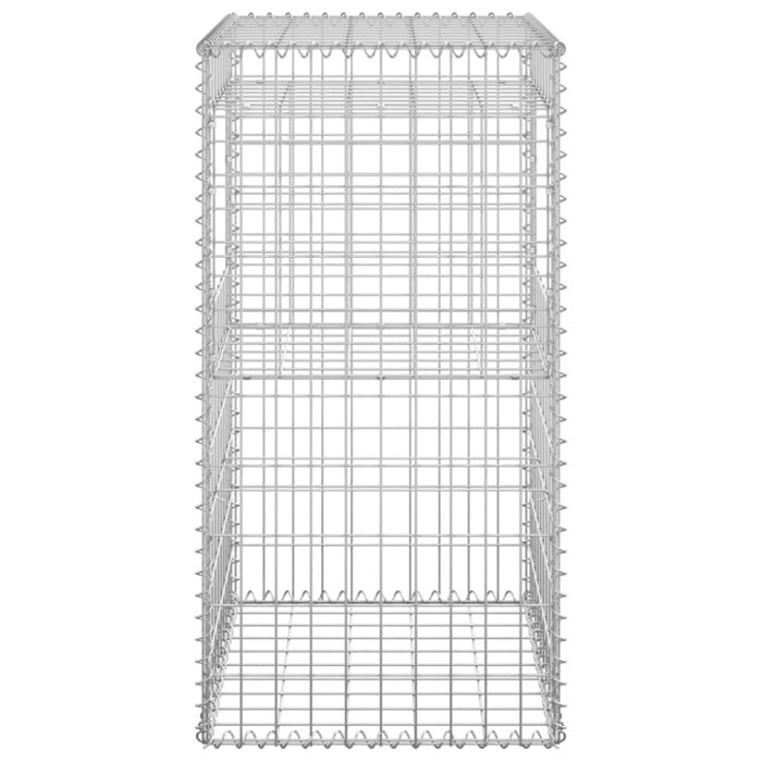 Gabion Basket Posts 2 Pcs 50x50x100 Cm Iron Opoxlk
