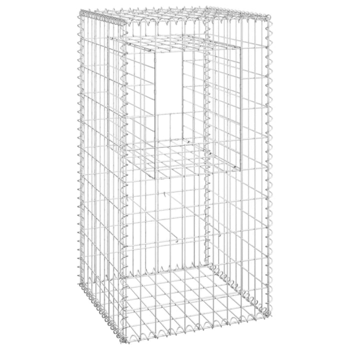 Gabion Basket Posts 2 Pcs 50x50x100 Cm Iron Opoxlk