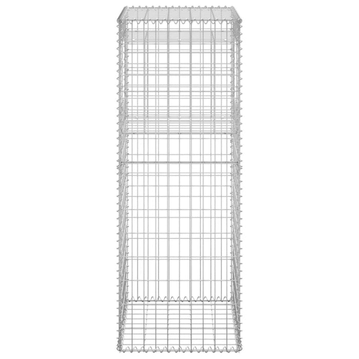 Gabion Basket Posts 2 Pcs 50x50x140 Cm Iron Opoxio