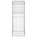 Gabion Basket Posts 2 Pcs 50x50x140 Cm Iron Opoxio