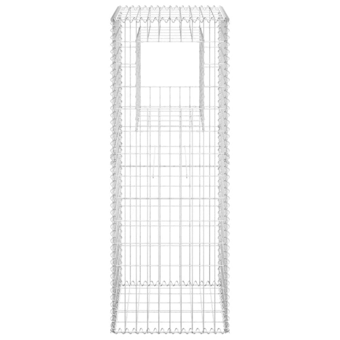 Gabion Basket Posts 2 Pcs 50x50x140 Cm Iron Opoxio