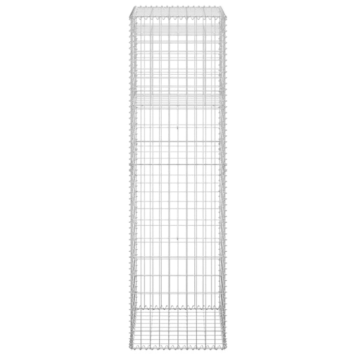 Gabion Basket Posts 2 Pcs 50x50x180 Cm Iron Opoxit