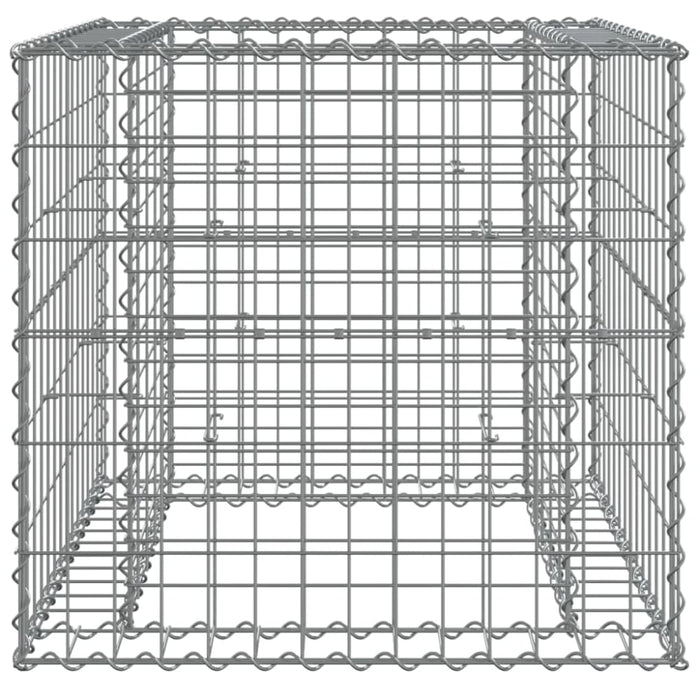 Gabion Basket Silver 70x70x65 Cm Galvanised Iron Tlanpb