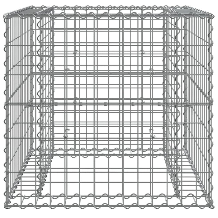 Gabion Basket Silver 70x70x65 Cm Galvanised Iron Tlanpb